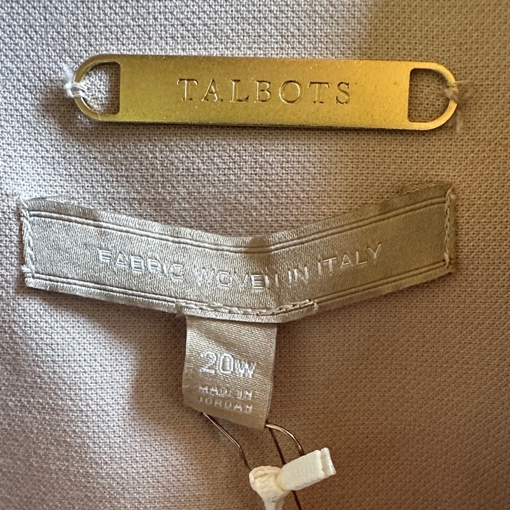NWT Talbots- Elegant Tan Double-Breasted Women's Blazer - Size 20W - Picture 4 of 16
